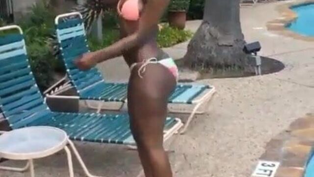 Black Woman in a Bikini