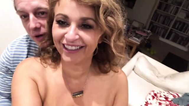 Husband Gets Nadia Sawalha's Big Tits Out