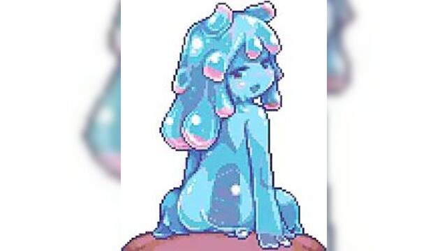 blue slime girl