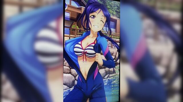 lovelive Matsuura Kanan: Kiss masturbation & Bukkake2