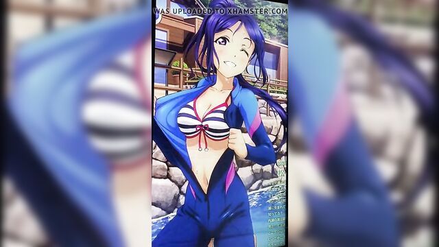 lovelive Matsuura Kanan: Kiss masturbation & Bukkake2