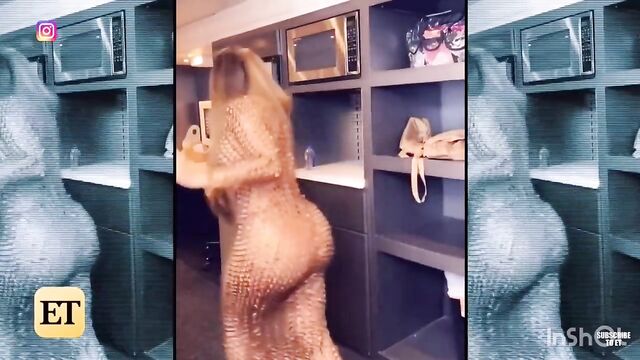 Cardi B plays in Golden fishnets