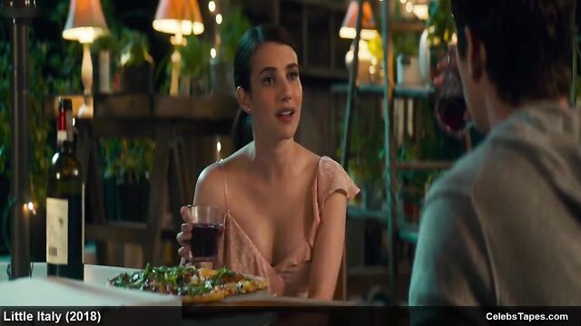 Actress Emma Roberts lingerie and erotic movie scenes