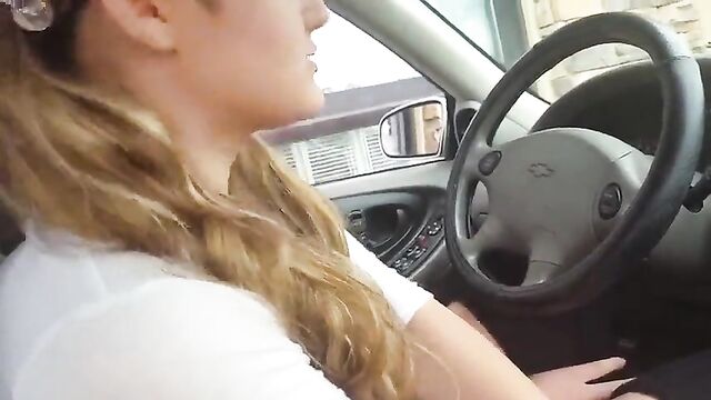 Double Dildo Herself At A Drive Thru