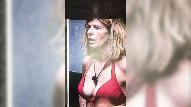 Kate Garraway Red Bikini top Cum Splattered