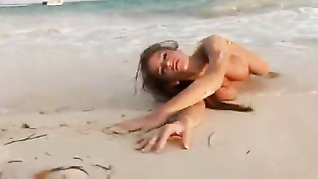 Brooke Tessmacher (Adams) Naked on the Beach