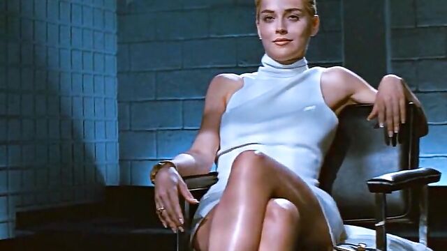 Sharon Stone Crossing Legs