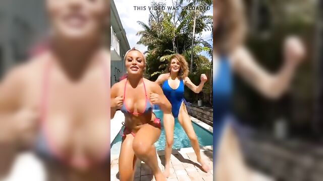 WWE - Mandy Rose and Lana dancing in bikinis