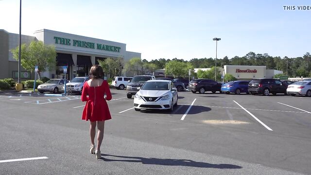 Red Skater Dress Pt. 1 - Outside