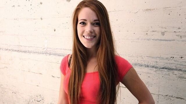 Cute Young Petite Teen Redhead Picked Up And POV Fucked