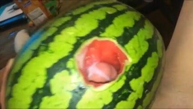 Watermelon Masturbation, Closeup and Slowmotion