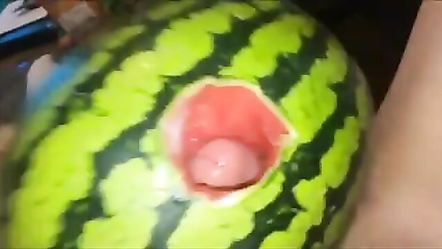 Watermelon Masturbation, Closeup and Slowmotion