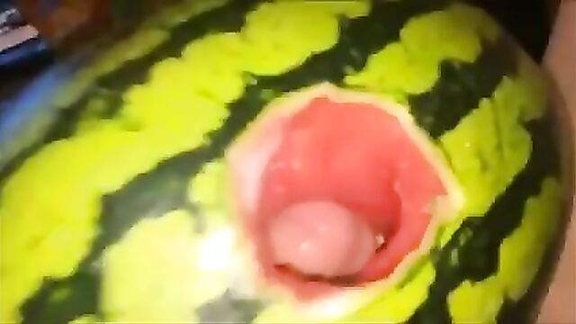 Watermelon Masturbation, Closeup and Slowmotion