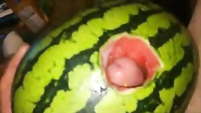 Watermelon Masturbation, Closeup and Slowmotion