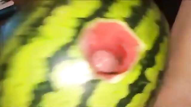 Watermelon Masturbation, Closeup and Slowmotion