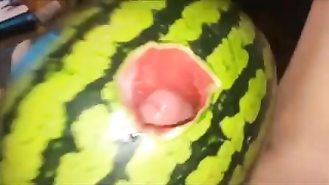 Watermelon Masturbation, Closeup and Slowmotion