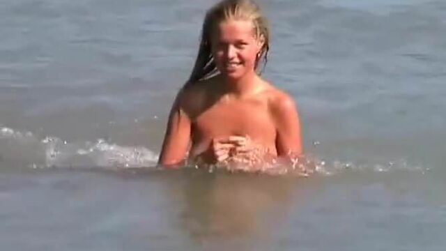 Sexy Blonde Nude at the Beach