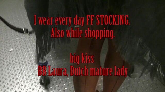 Shopping in my FF STOCKING, upskirt