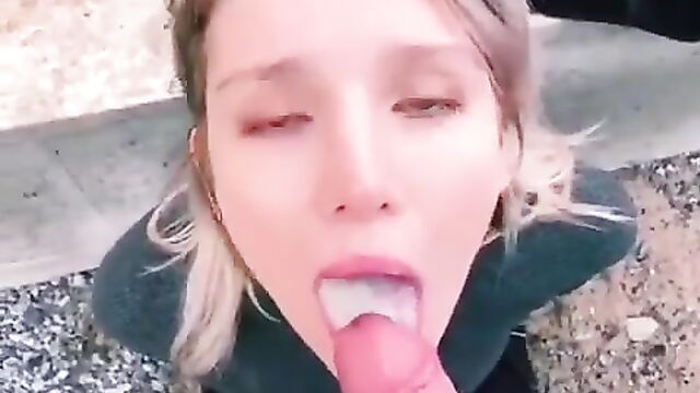 Innocent girl has a taste for cum