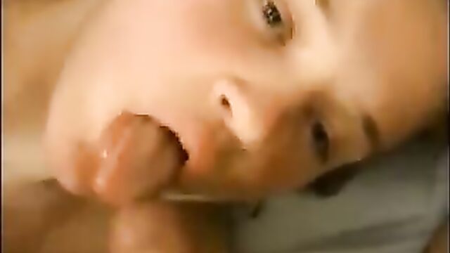 Russian young girl doing blowjob