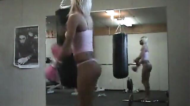 Boxing and farting in a thong