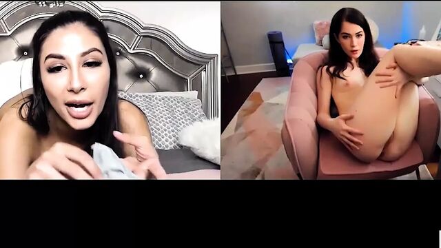 Mutual Webcam Masturbation Helps On A Young Lesbian