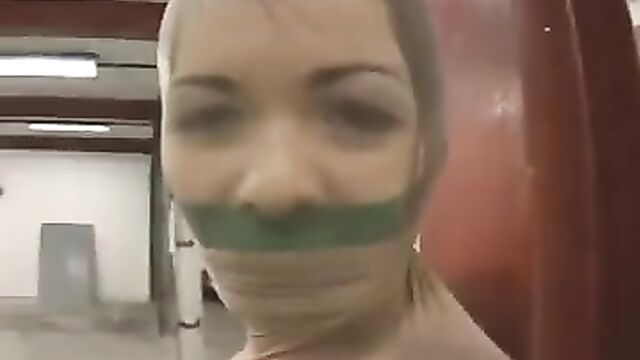 Stephanie Bound Gagged & Encased