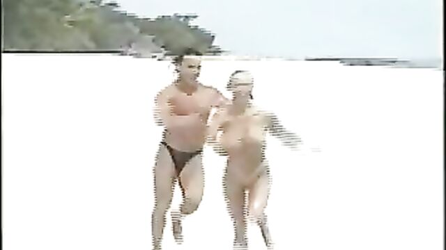 Tiffany Towers running nude beach with boyfriend