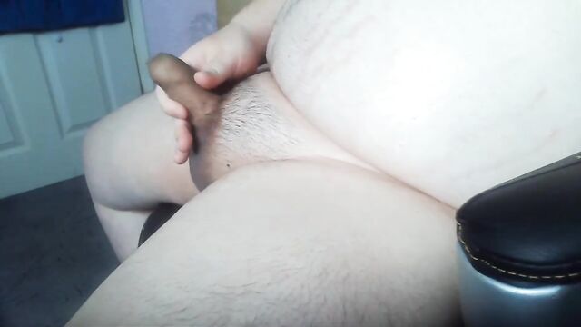 Close-up stroking and cum - Chubby-Guy