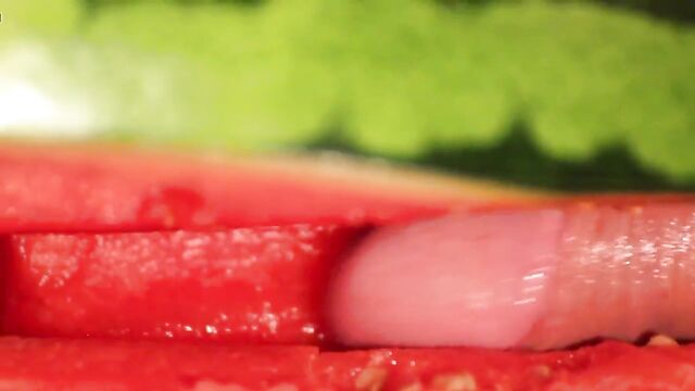 water melon cum - fucking a melon and cumming