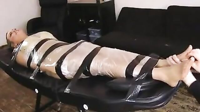 UK Tickling - Izzy's Mummified Foot Tickle Session