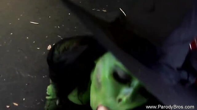 Wicked Witch Gives Scary Blowjob