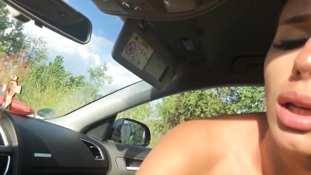 Fake Uber driver gets a blowjob for a free ride