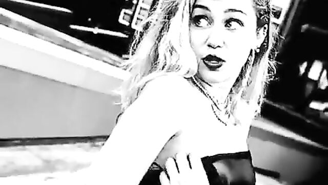 Miley Cyrus BTS Nip Slip and See Through