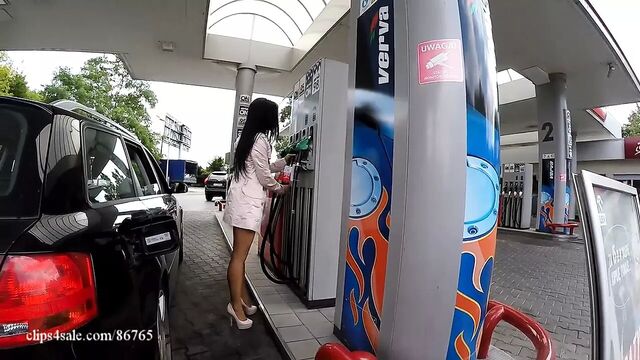 Natalia naked - gas station - car washes