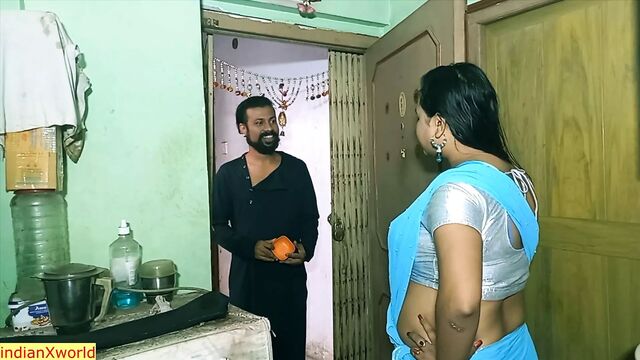 Desi hot bhabhi having sex secretly with house owner’s son!! Hindi webseries sex