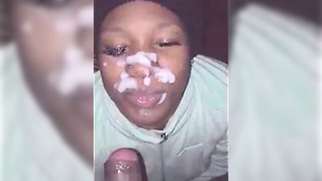 10 Amateur ebony facial cumshots vol. 2