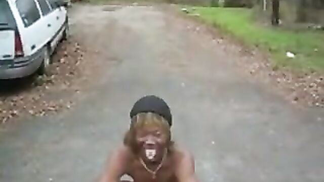 black girl nude in public