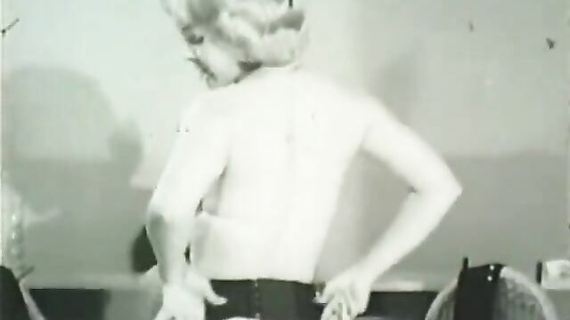 Smart Blonde Taking off Her Clothes (1950s Vintage)