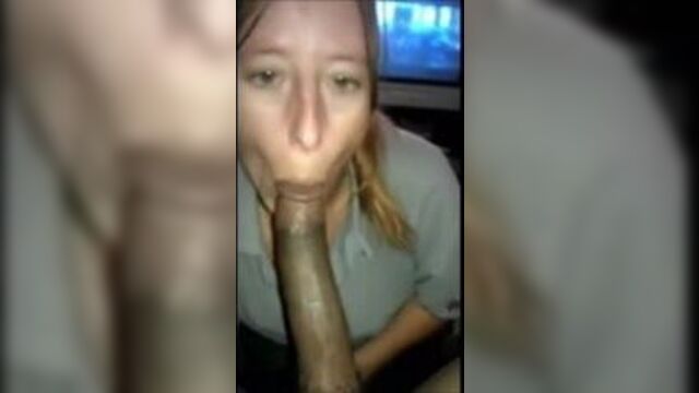 White Slut Suck Huge Black Cock