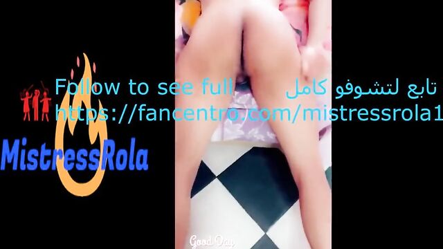 Mistress Rola with Arab twing. He was a virgin, take his ass