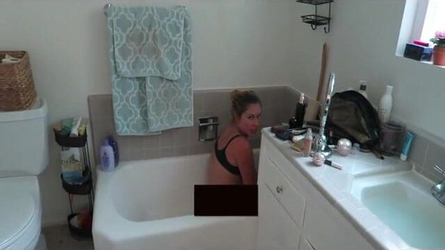 Nikki Baker in the bathtub