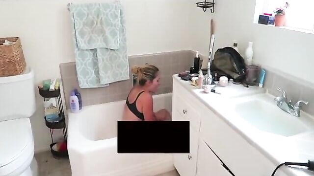 Nikki Baker in the bathtub