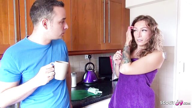 SEXY STEPSISTER AVA TRICKED BROTHER WITH PANTIES TO FUCK
