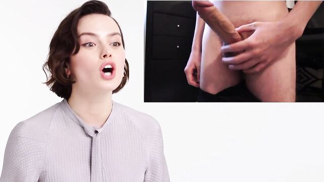 Daisy Ridley reacts to my cock