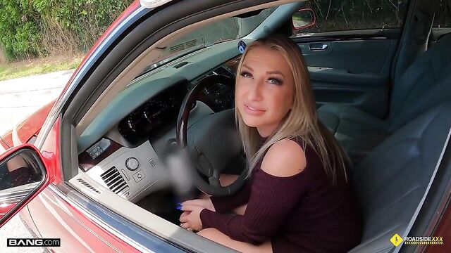 Roadside - Beautiful Quinn Waters Pays For Towing And Car Repairs With Her Juicy Pussy