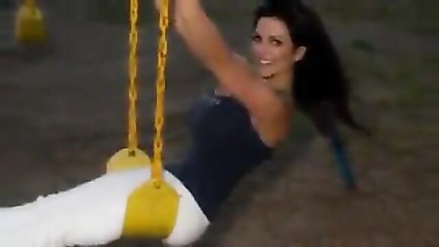 Denise Milani Hot on Swing - non nude