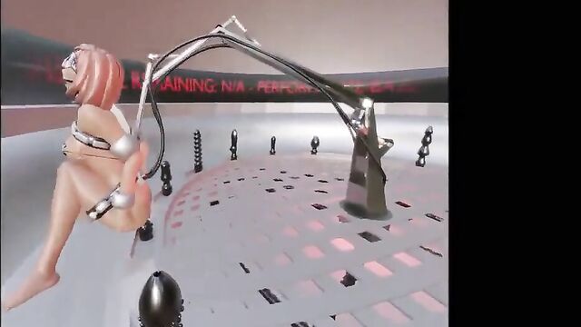 3D Anal bondage machine