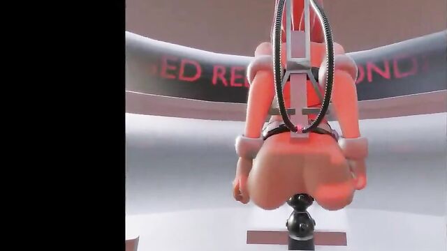 3D Anal bondage machine