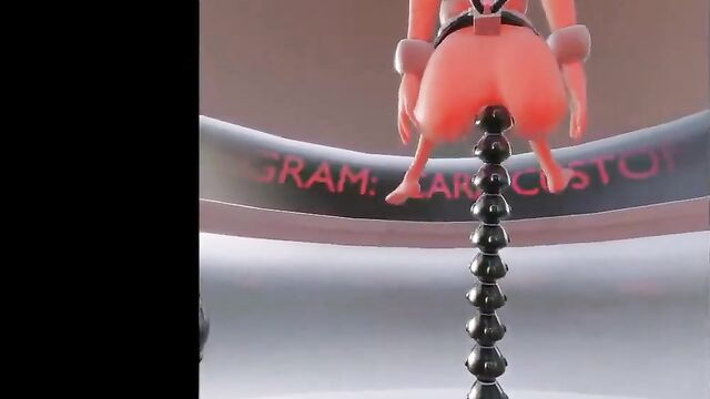 3D Anal bondage machine